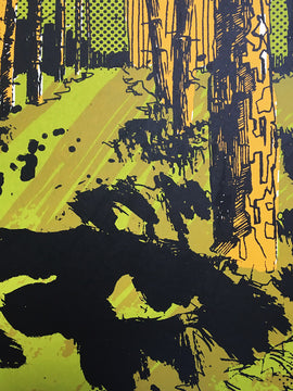 Newmillerdam Plantation - limited edition screen print by James Bywood