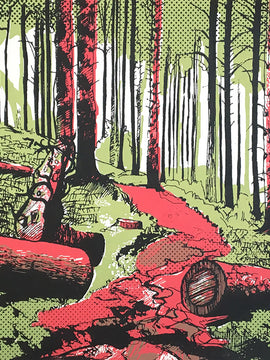 Though the Forest - limited edition screen print by James Bywood